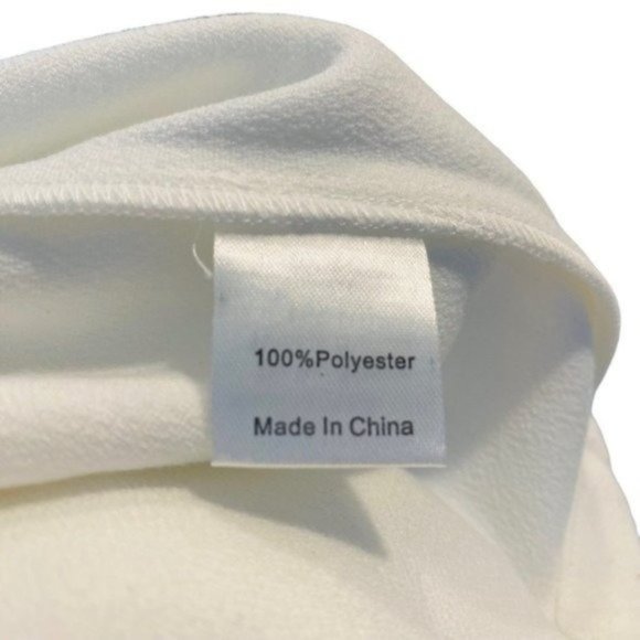 Tuckernuck | NEW White Stretch Crepe Avery Long Sleeve Shirt Dress Size M - Picture 10 of 12